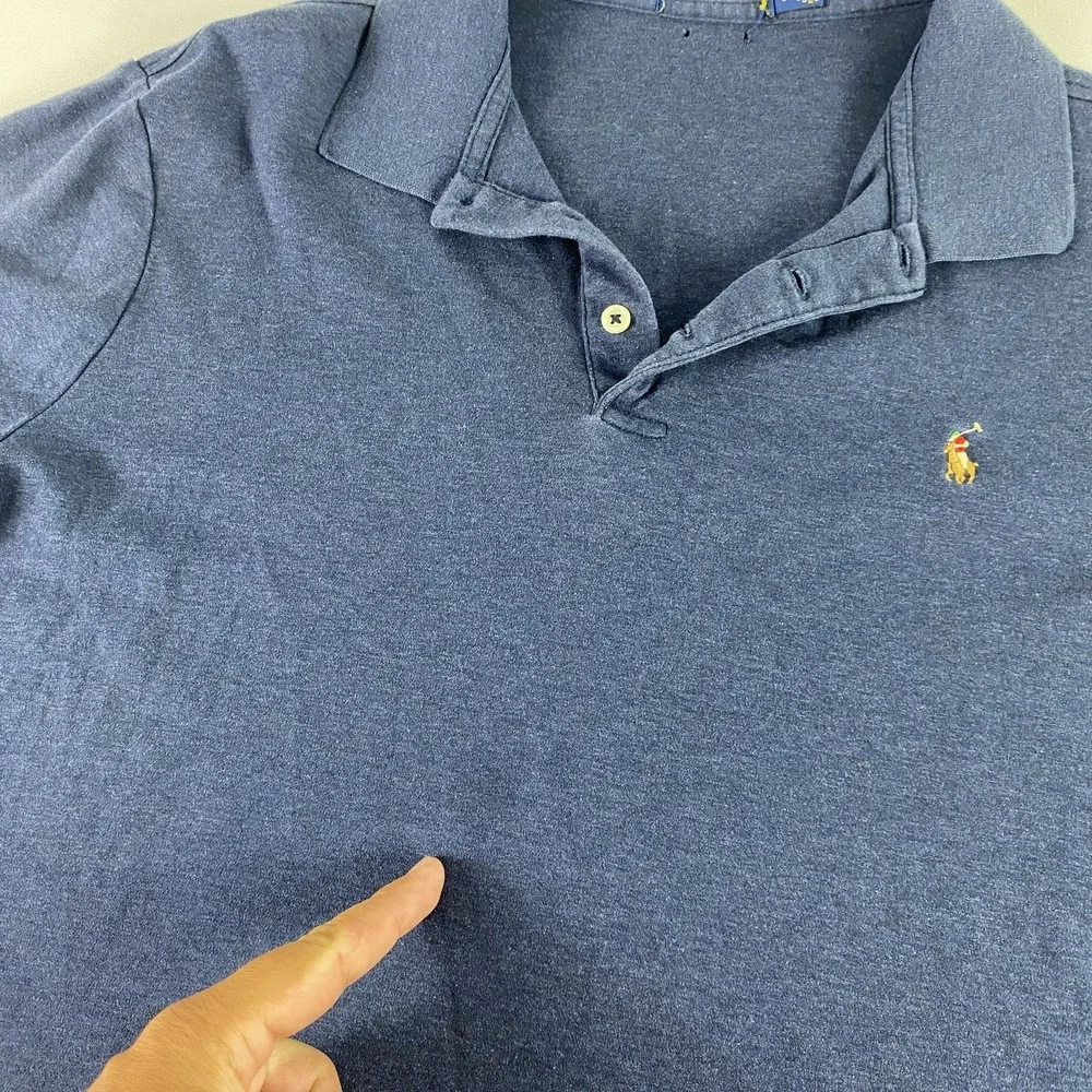 Ralph Lauren Polo Shirt Mens Large Classic Pique‎ Short Sleeve Embroidered Pony